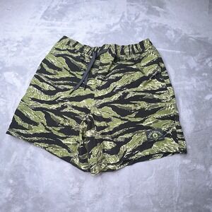 Zero Foxtrot Tiger Camo Shorts Mens XL Lined Athletic Training Gym Green